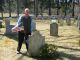 Bill Clark at gravesite of his father John Kapp Clark